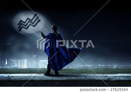 Strong and powerful as super hero 27629164