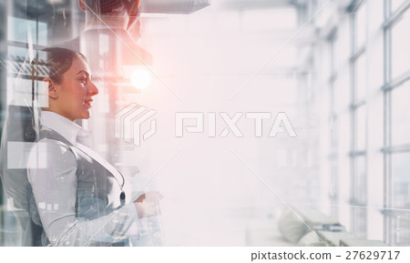 Double exposure of woman 27629717