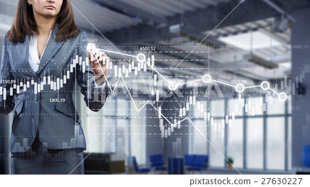 Businesswoman draw diagrams Businesswoman draw diagrams 27630227