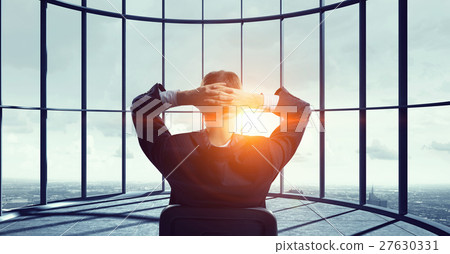 Businessman in chair having rest Businessman in chair having rest 27630331