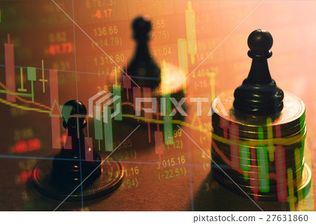 Concept of stock market strategy. 27631860
