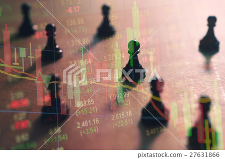 Concept of stock market strategy. 27631866