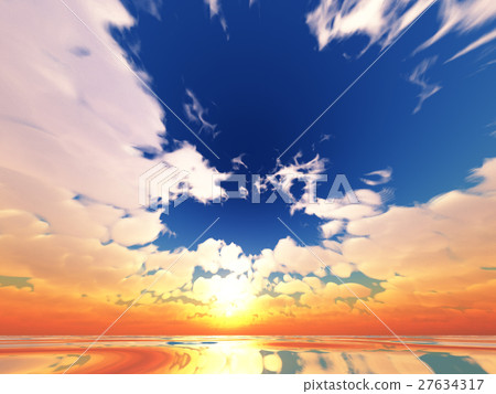 Wind and clouds with the sea 27634317