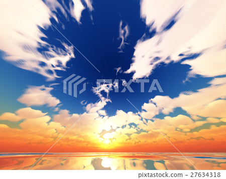 Wind and clouds with the sea 27634318