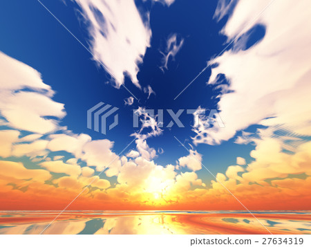 Wind and clouds with the sea 27634319