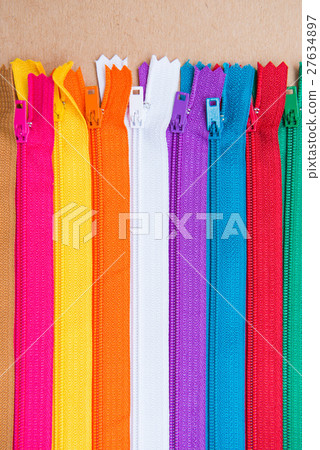 colorful and many zipper for tailoring 27634897