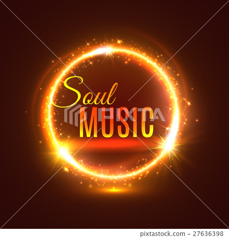 Soul music vector poster with light shine Soul music vector poster with light shine 27636398