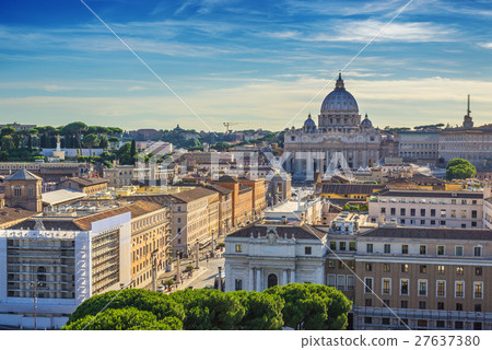 Rome city skyline when sunset, Rome, Italy 27637380
