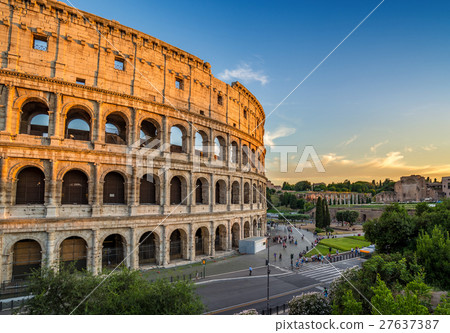 sunset at Colosseum, Rome, Italy 27637387