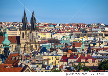 Prague city skyline, Prague, Czech Republic 27637405