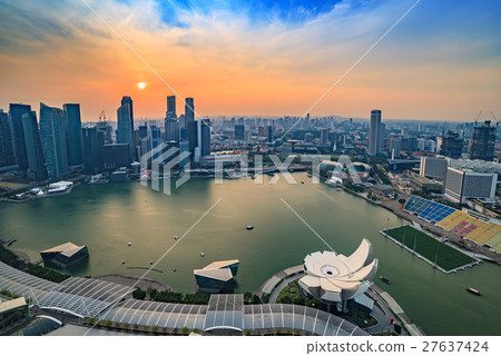 Singapore city skyline 27637424