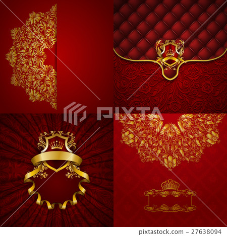 Elegant golden frame banner 27638094
