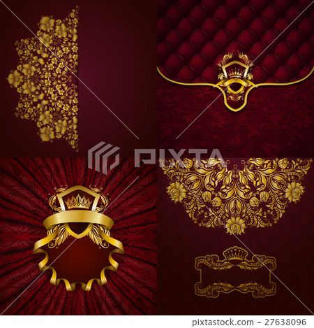 Elegant golden frame banner 27638096
