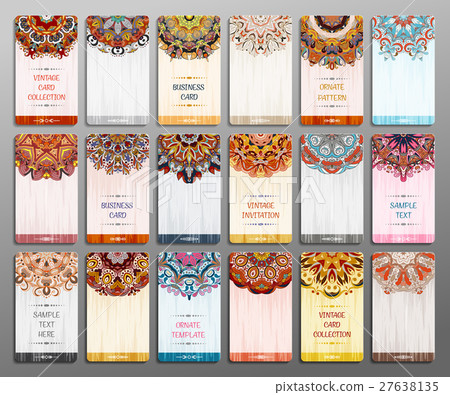 Business card collection. Vector background 27638135