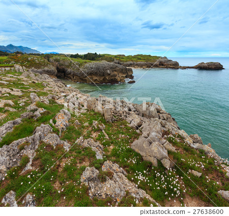 Bay of Biscay rocky coast, Spain. Bay of Biscay rocky coast, Spain. 27638600