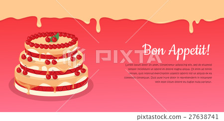 Bon Appetit. Festive Cake Web Banner. Chocolate 27638741