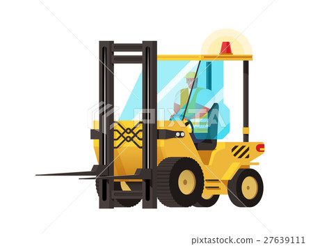 Forklift carries isolated on white background.  27639111