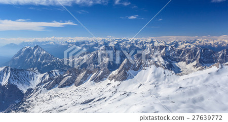 winter landscape of Alps mountain from Zugspitze 27639772