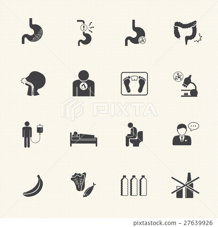 Esophageal cancer icons Esophageal cancer icons 27639926