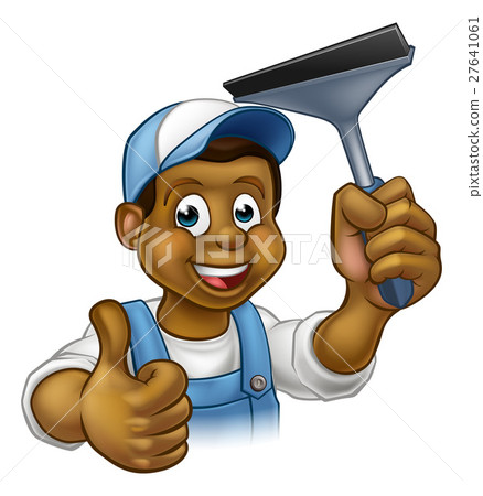 Black Window Cleaner With Squeegee Black Window Cleaner With Squeegee 27641061