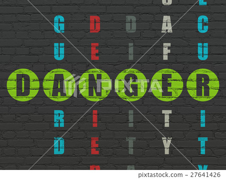Protection concept: Danger in Crossword Puzzle Protection concept: Danger in Crossword Puzzle 27641426
