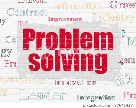 Business concept: Problem Solving on wall Business concept: Problem Solving on wall 27641427