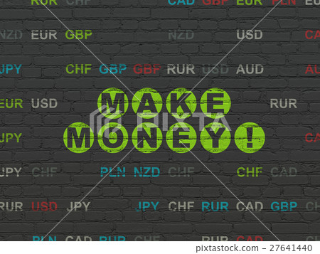 Finance concept: Make Money! on wall background 27641440