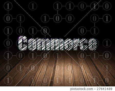 Finance concept: Commerce in grunge dark room 27641489