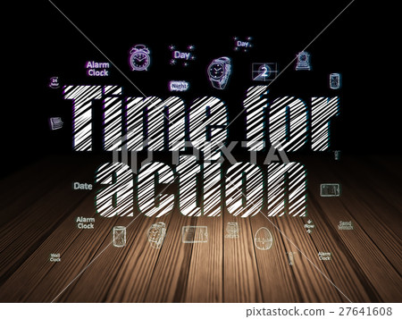 Timeline concept: Time for Action in grunge dark 27641608