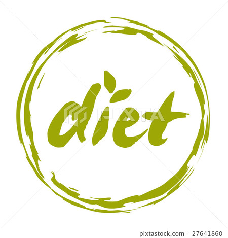 Diet hand drawn isolated label Diet hand drawn isolated label 27641860