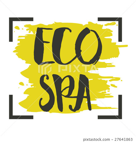 Eco SPA hand drawn isolated label Eco SPA hand drawn isolated label 27641863