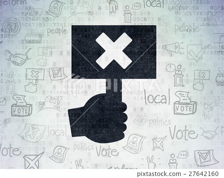Political concept: Protest on Digital Data Paper Political concept: Protest on Digital Data Paper 27642160