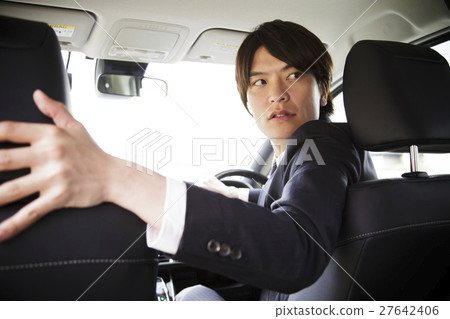 Business Driving Car Driver Driver Move inside the car Male businessman Business Driving Car Driver Driver Move inside the car Male businessman 27642406