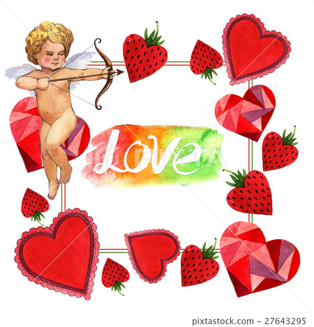 Happy Valentines Day love celebration frame in a 27643295