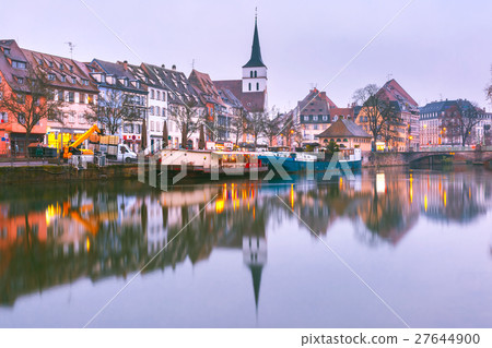 Morning embankment in Strasbourg, Alsace 27644900