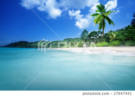 beach on Mahe island, Seychelles 27647441