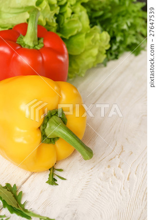 bell pepper, green salad and arugula bell pepper, green salad and arugula 27647539