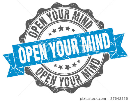 open your mind stamp. sign. seal 27648356