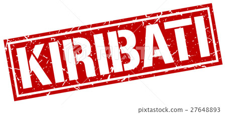 Kiribati red square stamp 27648893