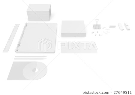 Set of corporate identity templates. 3d rendering 27649511