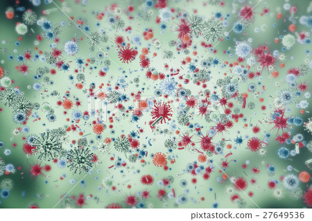 Viruses in infected organism, viral disease 27649536