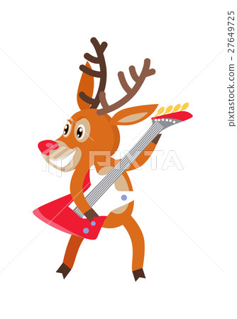 Deer Rock Musician Cartoon Vector Cartoon Deer Rock Musician Cartoon Vector Cartoon 27649725