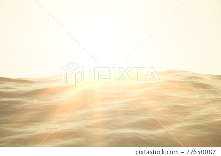 Sea, ocean wave close-up sunset, low angle view 27650087