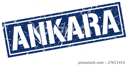 Ankara blue square stamp 27651454