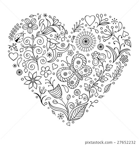 floral valentines heart floral valentines heart 27652232