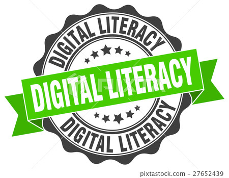 digital literacy stamp. sign. seal 27652439