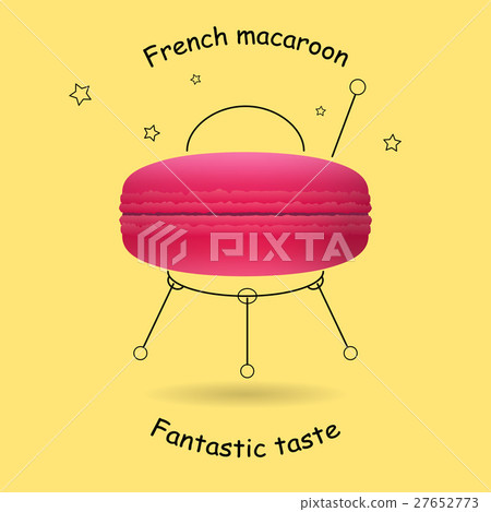 Funny logo with the classic French macaroon 27652773