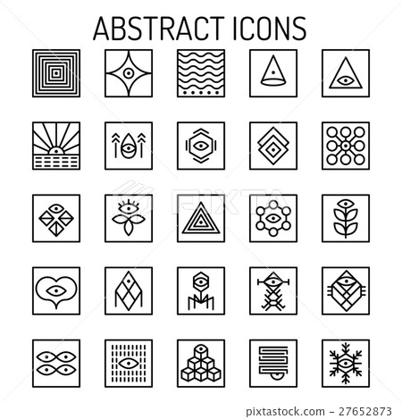 Abstract line Icons Abstract line Icons 27652873