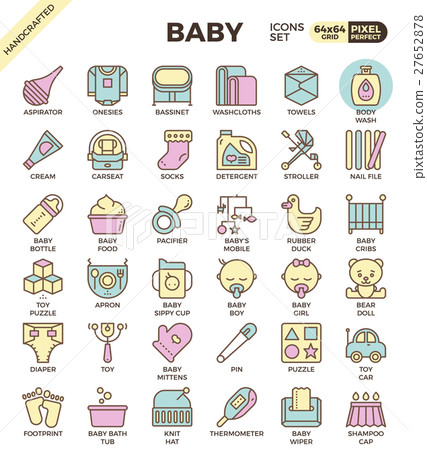 Baby outline icons Baby outline icons 27652878
