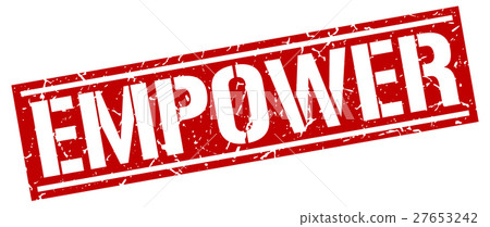 empower square grunge stamp 27653242